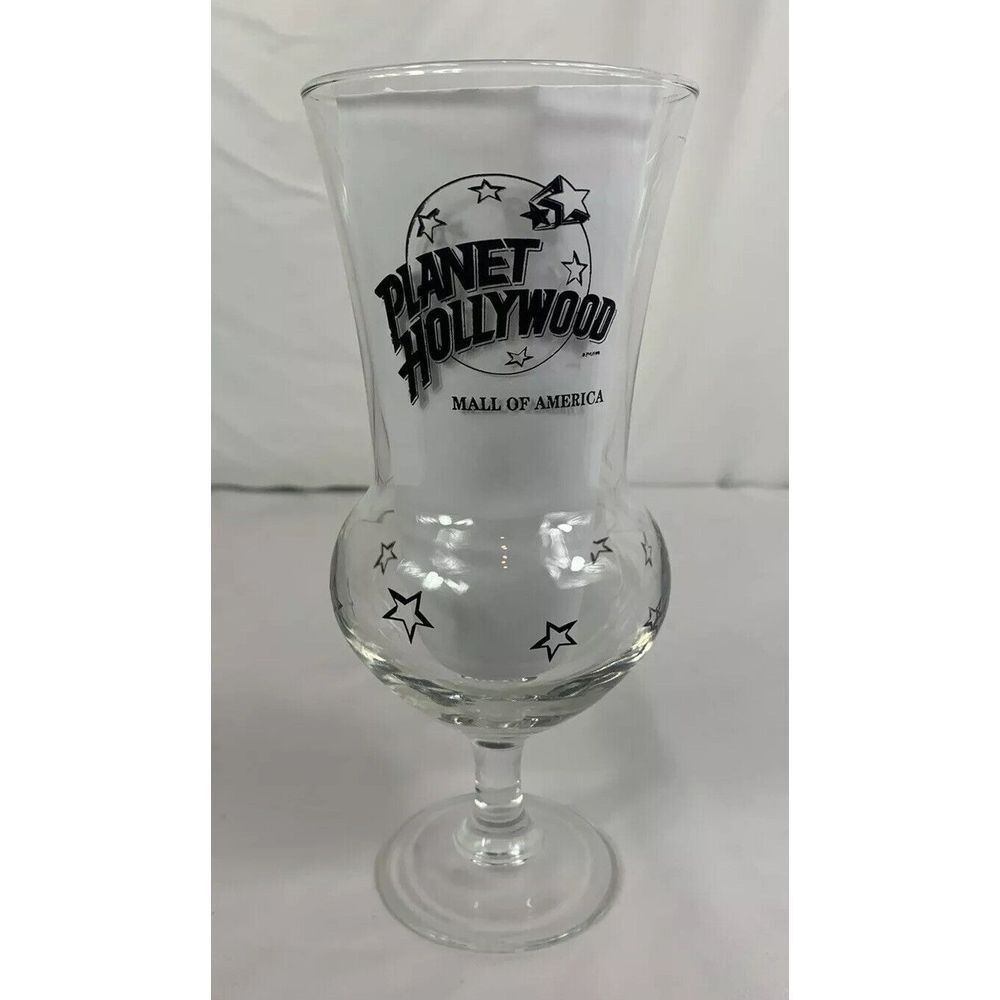 Planet Hollywood Mall of‎ America 8.25" Hurricane Glass Vintage Restaurant Cup